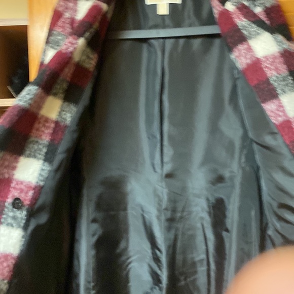 Michael kors wool military coat jacket plaid - Picture 6 of 9